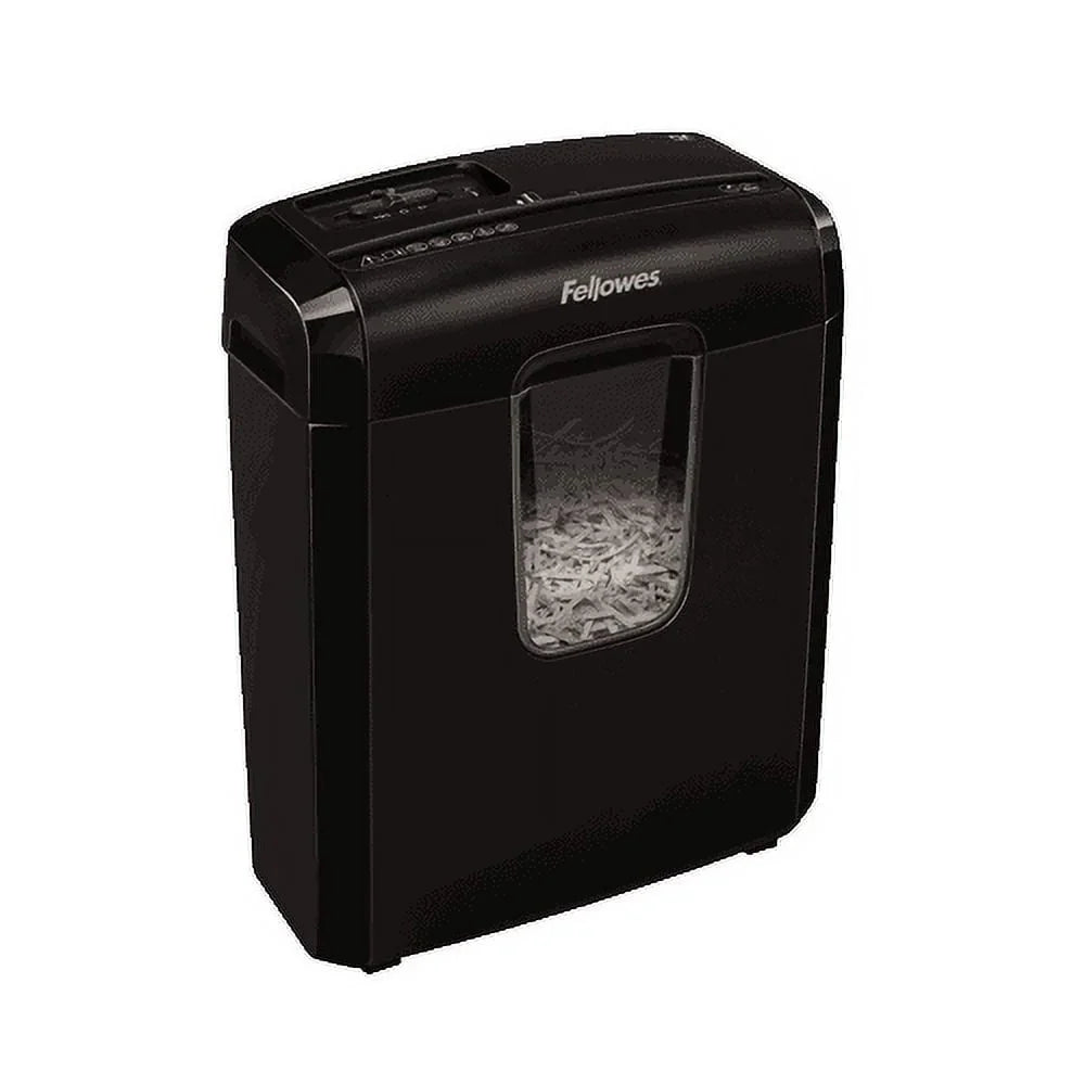 Fellowes Powershred 6C Cross-Cut Shredder - Black
