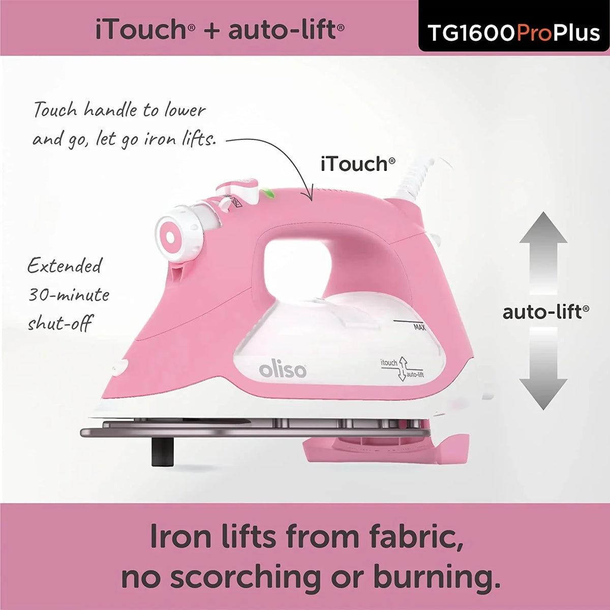 Oliso Pro Plus Ceramic-Coated Steam Iron