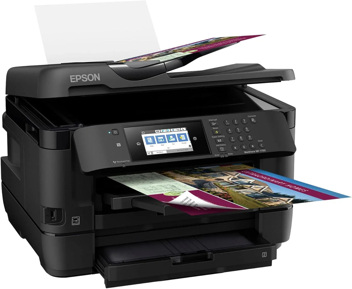 Epson Wide-Format Color Inkjet All-in-One Printer With Wireless, Ethernet And Fax - WF-7720