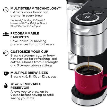 Keurig Single-Serve K-Cup Pod Coffee Maker, Steel - K-Supreme Plus