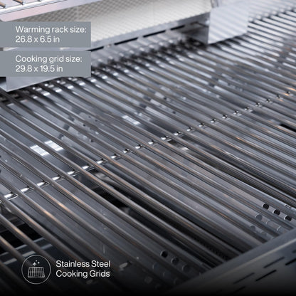 Spire 5 Burner Built-In Propane Gas Grill, Stainless Steel, 30 Inch, 750 SQ In, 63,000 BTUs - 740-0788P