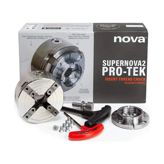 NOVA SUPERNOVA2 Insert Type Wood Turning Chuck And Jaw Set With T-Bar Wrench - 23262