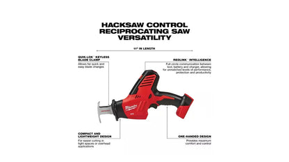 Milwaukee Open Box M18 18-Volt Lithium-Ion Cordless 7-Tool Combo Kit With 2 Batteries, Charger And Tool Bag - 2695-27SH