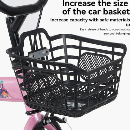 Baprem Girls' Bicycle, 18 Inch, Pink - Single Speed