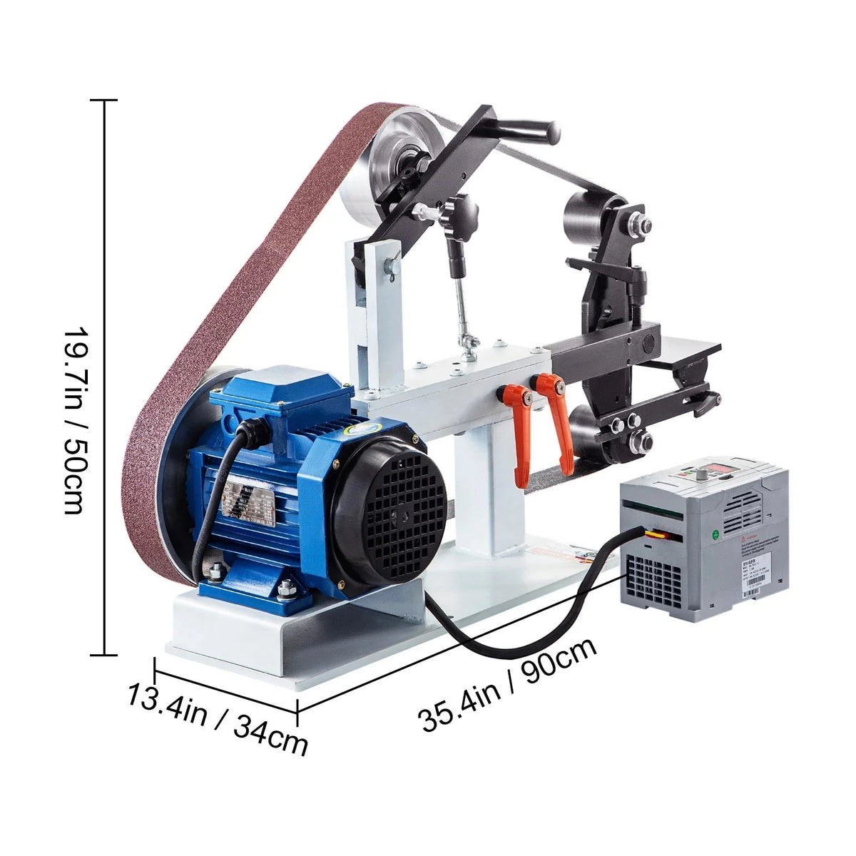 KFFKFF Metalworking Belt Sander Grinder, 1500W 2HP, 2 x 82 in, 3-in-1
