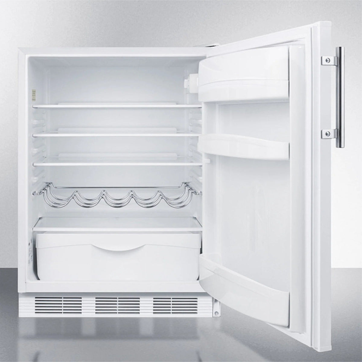 Built-In Undercounter All-Refrigerator, 5.5 Cu.Ft., 24 in Footprint, White