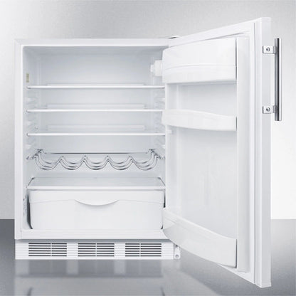 Built-In Undercounter All-Refrigerator, 5.5 Cu.Ft., 24 in Footprint, White