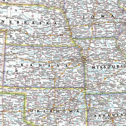 National Geographic United States Classic Wall Map, Laminated, 43.5 x 30.5 in