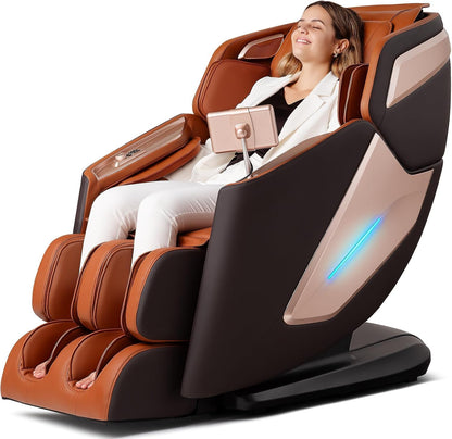4D Full Body Massage Chair With 53.14 in SL Track, Zero Gravity And 12 Auto Modes
