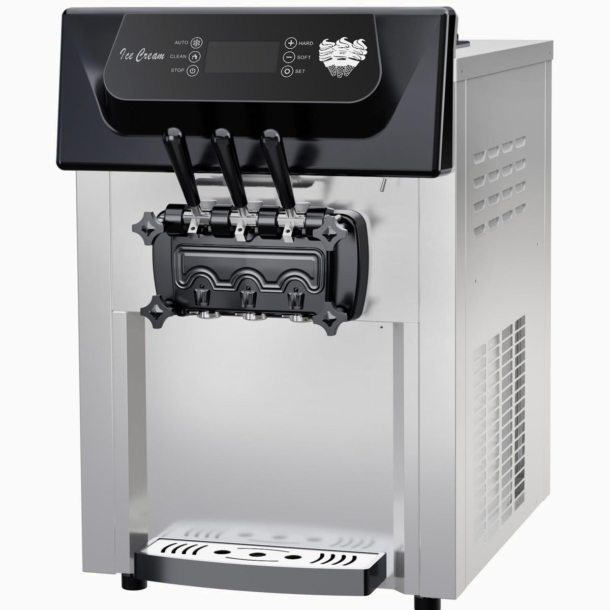 Commercial 3-Flavor Soft Serve Ice Cream Machine, 2200W, 5.3-7.4 Gal/Hr - ICE_CREAM_MAKER